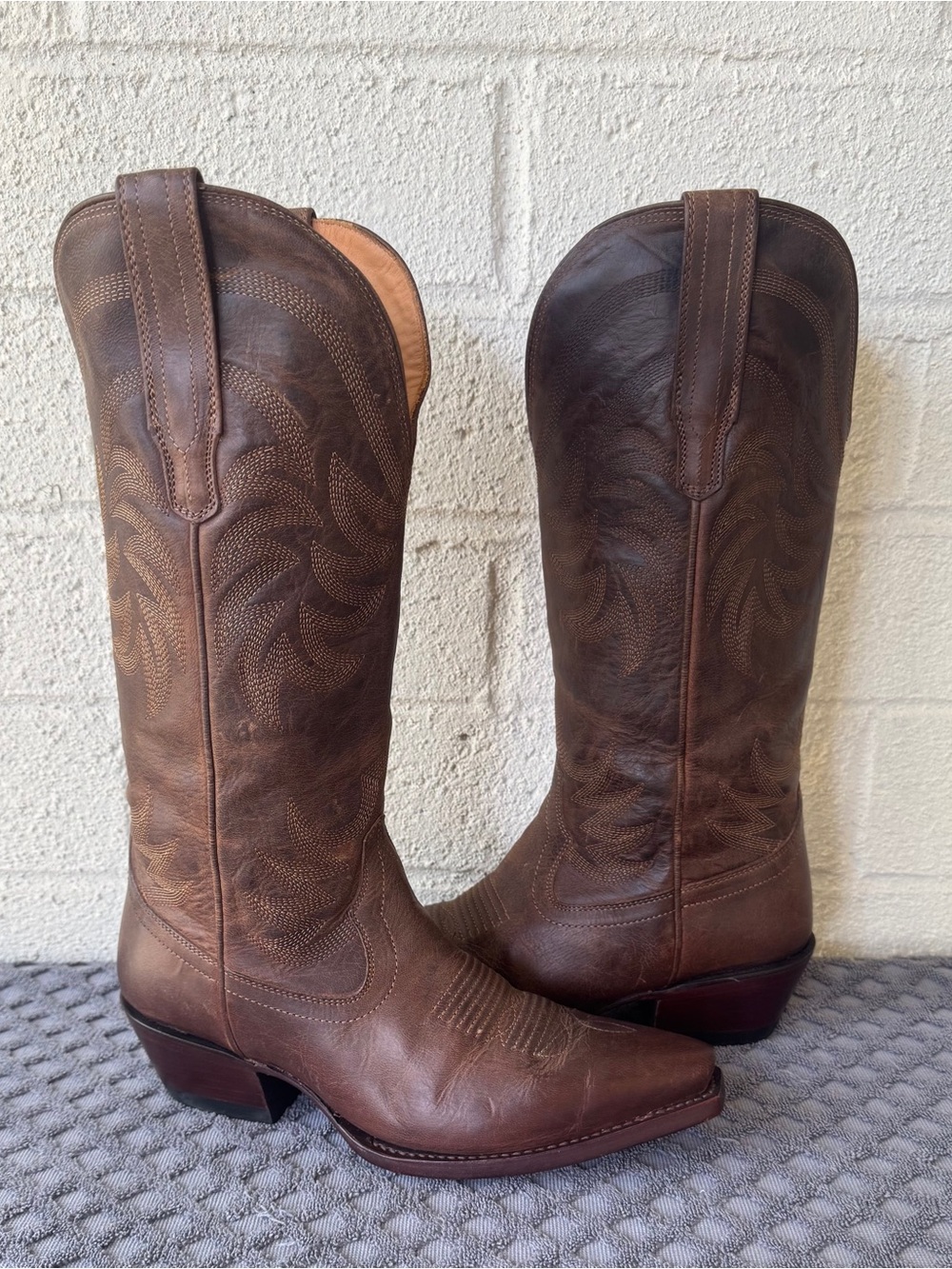 TECOVAS THE ANNIE WESTERN BOOTS BROWN/CAFE SIZE 7.5 B